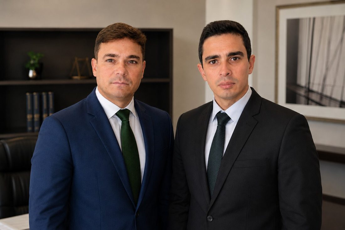 Ivomar Rodrigues Gomes Júnior e José Augusto Trivelin Resende, sócios do escritório
